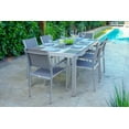 thumbnail image 4 of Belvedere 7-Piece Brushed Aluminum Outdoor Patio Furniture Dining Table Set w/ Dining Table and Six Chairs, 4 of 7