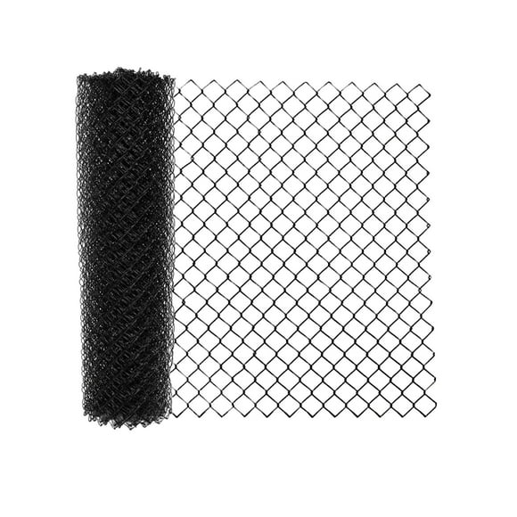 ALEKO Galvanized Steel 4X50 Feet Chain Link Fence Fabric, 9.5 AW Gauge, Black Color