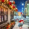 thumbnail image 4 of ZenCart Christmas Duck Garden Stake Flat Acrylic Yard Art Decoration Sign Waterproof Outdoor Christmas Stake for Pathway Backyard Lawn Holiday Decor, 4 of 8