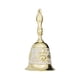 thumbnail image 2 of Campana de mano navideña, campana de llamada retro, campana de llamada de metal, campana de llamada de mesa de comedor, Blanco Dorado, 2 of 9
