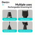thumbnail image 2 of GERTZY 4 In 1 Rechargeable Men's Electric Nose Beard Eyebrows Hair Trimmer Painless Women Trimming Side Burns Eyebrows Beard Hair Clipper Cut Shaver H, 2 of 5