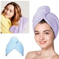 thumbnail image 2 of Envoltura para el cabello para secar, 3 uds., toalla para el cabello de lana Coral, toalla para el cabello para mujer, estética elegante, 2 of 5