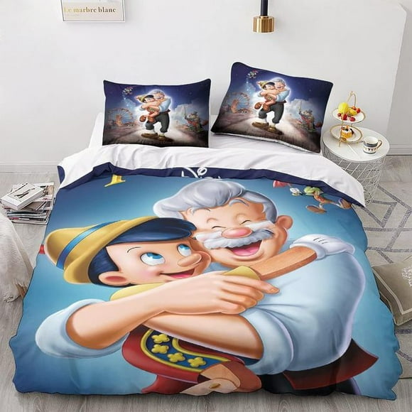 Disney-Juego de ropa de cama de dibujos animados  funda de edredón con funda de almohada  ropa de cama Queen y King  ropa de cama  regalo para niños
