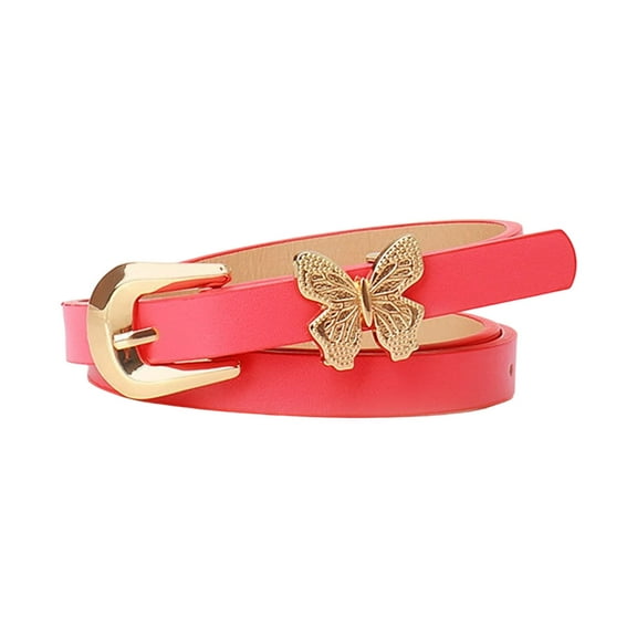 Elegant Butterfly Embellished PU Leather Waist Belt for Women Multi Color Option Girdle Adjustable Daily and Party Wear
