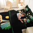 thumbnail image 4 of Erosebridal Happy Camping Bedding Comforter Set 7pcs for Kids Teens,Adventure Theme Queen Bedding Sets for Boys Girls,Black Reversible,Lightweight Room Decor, 4 of 6