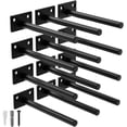 thumbnail image 1 of Soporte de estante flotante LEOPO, 6 pulgadas, paquete de 12 unidades para estante de madera, 1 of 6