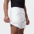 thumbnail image 6 of Kladzum Men's Running Shorts Elastic Drawstring Belt Solid Color Casual Shorts Lightweight Breathable With Pockets Summer Workout Gym Shorts S-2XL, 6 of 7