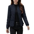 thumbnail image 2 of Cadancy Womens Bomber Jackets Lightweight Cropped Quilted Jacket with Pockets Button Down Long Sleeve Vintage Padded Coats 2025 Winter Fashion Casual Down Coat, 2 of 9