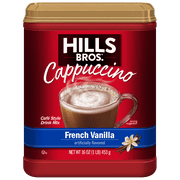 Hills Bros. Sugar-Free French Vanilla Cappuccino Instant Coffee Mix, 12 Ounce Canister