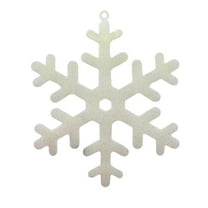 Glitter Snowflake Ornament, Iridescent White, 7-inch
