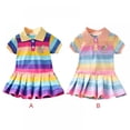 thumbnail image 4 of Bullpiano Baby Girls Clothes Dresses For Girls Short Sleeve Pleated Dress Holiday Dress, 4 of 5