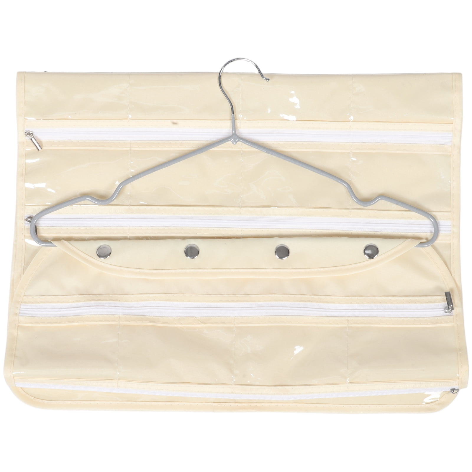 Masteelf Transparent Hanging Jewelry Organizer Storage Bag With Zipper For Necklaces Earrings And Bracelets Portable Closet Door Organizer