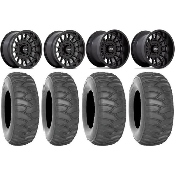 KMC Impact 15" Wheels Black 32" SS360/HP Tires Sportsman RZR Ranger