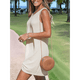 thumbnail image 3 of Vestido Tipo Chaleco de Punto Sin Mangas con Cuello Redondo para Mujer, Color Albaricoque, Talla M, 3 of 4