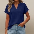 thumbnail image 4 of Resicozy Womens Summer Tops Short Sleeve Basic Casual V Neck T Shirts Trendy Lightweight 2026 Navy M, 4 of 7