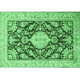 thumbnail image 1 of Ahgly Company Machine Washable Indoor Rectangle Medallion Emerald Green Traditional Area Rugs, 4' x 6', 1 of 4