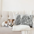 thumbnail image 4 of Ambesonne Black and White Throw Pillow Cover 2 Pack, Greek Man and Eagle, 16", White and Black, 4 of 5