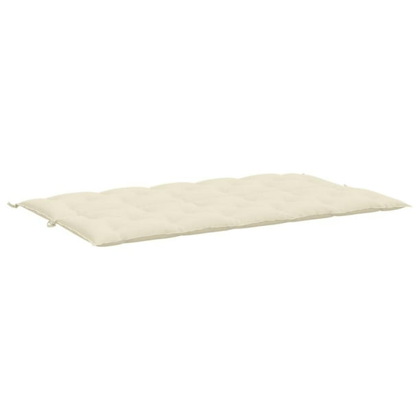 Cojines para banco de jardín VidaXL, blanco crema, 70,9 x 19,7 x 2,8 cm, 2 unidades