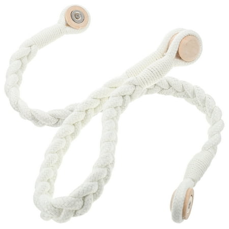 

2 Pcs Curtain Tie Literature and Art White Magnet Wood