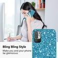 thumbnail image 2 of Compatible with Xiaomi Redmi Note 10 5G Case, Glitter Sparkly Redmi Note 10 5G Phone Case with Slim Silicone Shockproof Protective Bumper Cover for Cute Girls Women (Blue), 2 of 14