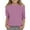 Purple, variant on Basic Shirt Girls Casual 3/4 Sleeve T Shirts Crewneck Blue Plain Comfy Trendy Girls T Shirts