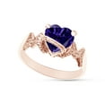 thumbnail image 2 of Heart Shape Simulated Alexandrite In 14K Rose Gold Over 925 Sterling Silver Ring Size 5.5, 2 of 5