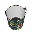 thumbnail image 3 of Bingfone Cartoon Leaf Mushroom Red Waterproof Foldable Laundry Hamper Bucket With Handles For Storage Bin,Clothes Hamper (Medium), 3 of 8