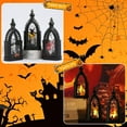 thumbnail image 4 of Halloween Decorative Pumpkin Lantern, LED Gothic Pumpkin Skeleton Witch Lamp for Hanging, Battery Operated NIght Light for Indoor Outdoor Tabletop(Witch), 4 of 8