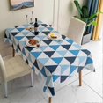 thumbnail image 1 of Mantel rectangular de PVC lavable Yashi impermeable celosía triangular estilo nórdico azul 120180 cm, 1 of 5