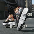 thumbnail image 1 of Los zapatos casuales se convierten en patines en un segundo. Patines de cuatro ruedas de doble uso Patines de ruedas, 1 of 3