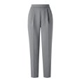 thumbnail image 5 of Xijirk Solid High Waist Pleated Cropped Tapered Dress Pants with Side Pockets for Women office Casual Daily Wear Size:2XL, 5 of 6