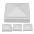 thumbnail image 6 of BESTYASH 4Pcs White Iron Fence Post Cap Adapters Weatherproof Decorative Covers for Yard Fence and Gate Posts, 6 of 7