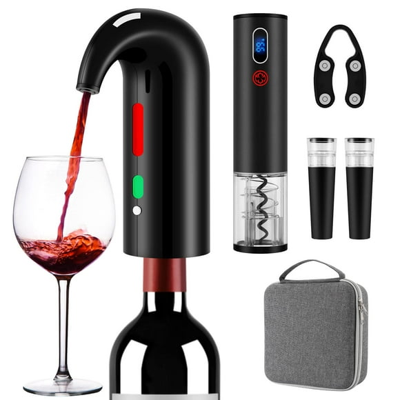 Set abridor de vino Higfra Electric con decantador, aireador y más