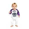 thumbnail image 2 of Family Halloween Pajamas Matching Sets, Dripping Skeleton Pumpkin Print Soft Long Sleeve Top and Long Pants Halloween Pajamas for Family, 2 Piece Holiday Sleepwear Halloween Family Pjs Set, 2 of 4