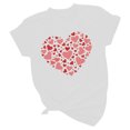thumbnail image 4 of KIHOUT Fashion Tops Womens Valentines Day Short Sleeved T-shirt Love Printed Solid Color Top Short Sleeved Round Neck Tops,Size S-3XL, 4 of 6
