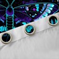 thumbnail image 4 of Homewish Glowing Butterfly Blackout Curtains Set of 2 (52x84 Each), Psychedelic Cosmos Stars Curtain, Black Purple Cyan, 4 of 5
