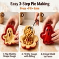 thumbnail image 6 of Halloween Mini Hand Pie Molds Set, - ABS Non-Stick Hand Pie Maker , Halloween Baking Supplies, Reusable Holiday Mini Pie Molds for Baking, 6 of 9