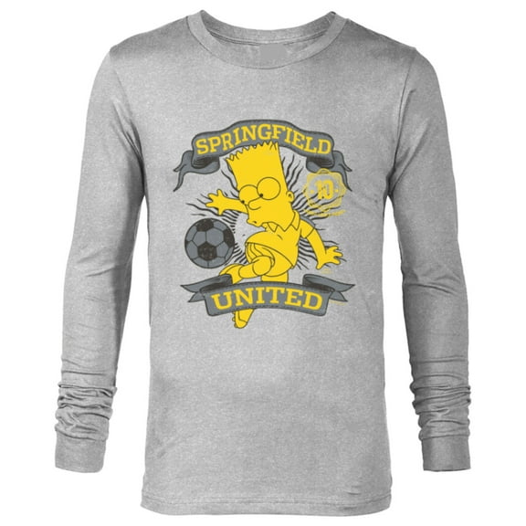 The Simpsons Soccer Bart Simpson Springfield United - Long Sleeve T-Shirt for Men - Customized-Athletic Heather
