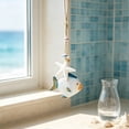 thumbnail image 6 of Wooden Coastal Wall Art, Hanging Beach Wall Decor with Rope, Nautical Wall Decor with Starfish & Seahorse & Fish for Bedroom Living Room, 6 of 7