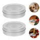 thumbnail image 2 of 4 cajas de hojalata redondas con tapa, para galletas, golosinas, con ventana transparente, vacías, para cosméticos, manualidades, almacenamiento de alimentos y recuerdos de fiesta, 2 of 7
