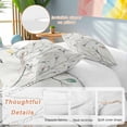 thumbnail image 2 of 3 Piece Vintage Botanical Duvet Cover Set Full Size, Microfiber Comforter/Quilt Cover with Corner Ties and 2 Pillowcases, Birds Branch Watercolor Leaf All Season Soft Bedding with Zipper Closure, 2 of 8