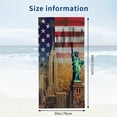 thumbnail image 3 of PHYHOO Statue of Liberty American Flag Beach Towel, Sand Free Microfiber Beach Blanket, Quick Dry Absorbent Bath Towels for Swimming Pool, Camping, Picnic, Yoga Gym Sports 30x60in, 3 of 8
