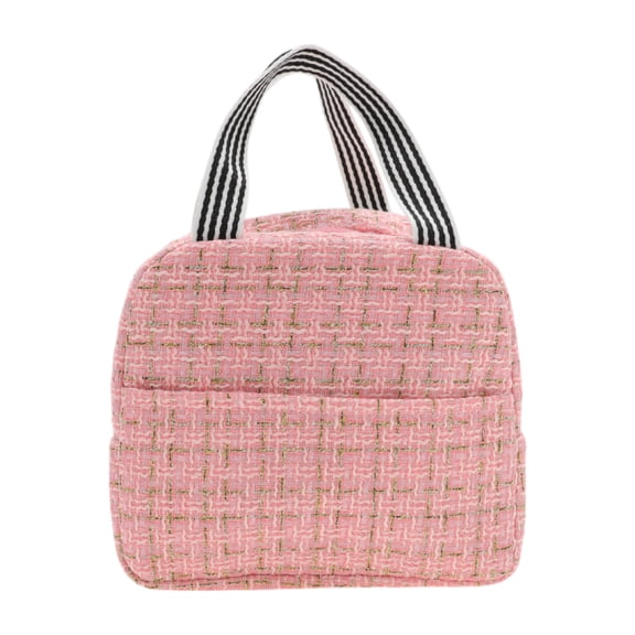 Unique Bargains 1 Pc Portable Thermal Lunch Bag for Work 9.06"x5.51"x7.87" Pink