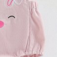 thumbnail image 5 of mgoYE My First Easter Baby Girl Outfit Newborn Summer Ruffle Romper Corduroy Sleeveless Jumpsuit Cute Easter Clothes with Headband(Red,0-3 Months), 5 of 8