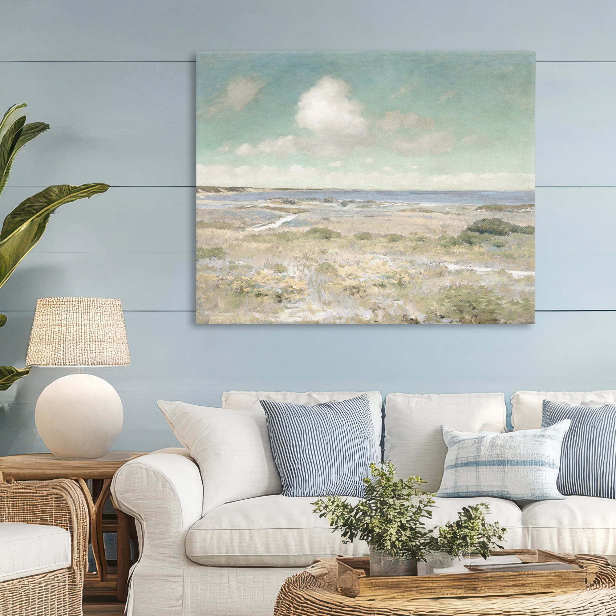 Stupell Industries Water View with Clouds Canvas Wall Art, design by Christy McKee