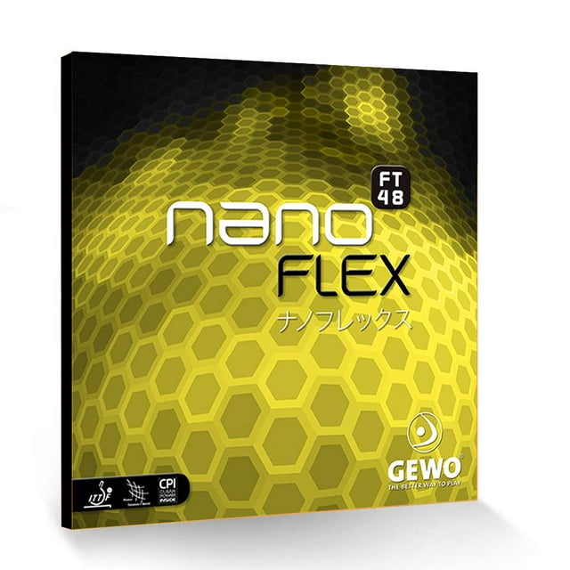 GEWO Nanoflex FT 48 Table Tennis Rubber, Black, 2.1 mm. Sponge Thickness