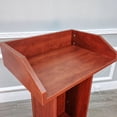 thumbnail image 2 of FixtureDisplays® 22 X 15 X 43" Podium Wood Deluxe Reception Lectern Debate Speech Church Pulpit Funeral Home Conference Hotel Hostess Desk Easy Assembly Video 11479-2, 2 of 11