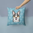 thumbnail image 2 of Winter Snowflake Dog Face Design Fabric Decorative Pillow, 2 of 4