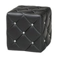 thumbnail image 2 of Baxton Studio Stacey Modern and Contemporary Black Faux Leather Upholstered Ottoman, 2 of 8