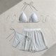 thumbnail image 1 of Conjuntos de bikini para mujer, bikini de playa de color liso para mujer, conjunto de tres piezas transpirable de moda, trajes de baño de 3 piezas para mujer, trajes de baño de bikini para mujer, traj, 1 of 6
